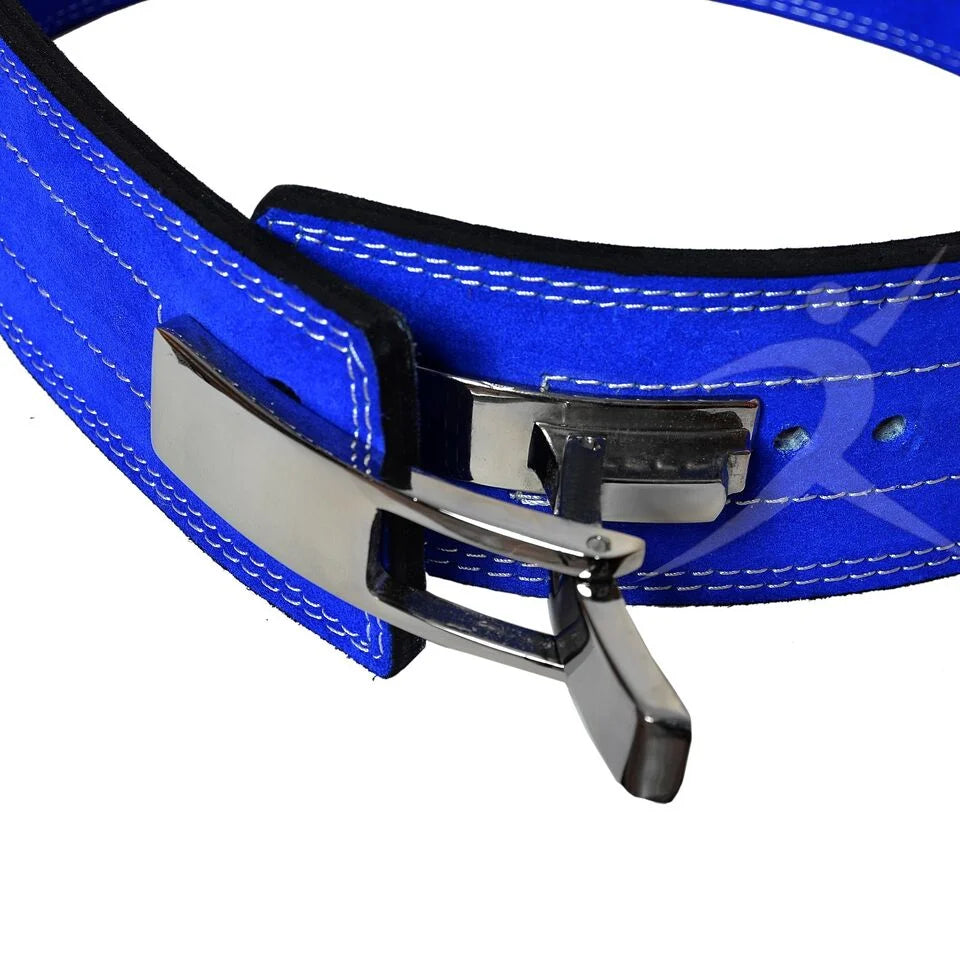 ™ Weight Power Lifting Leather Lever Pro Belt Gym Training Blue Small