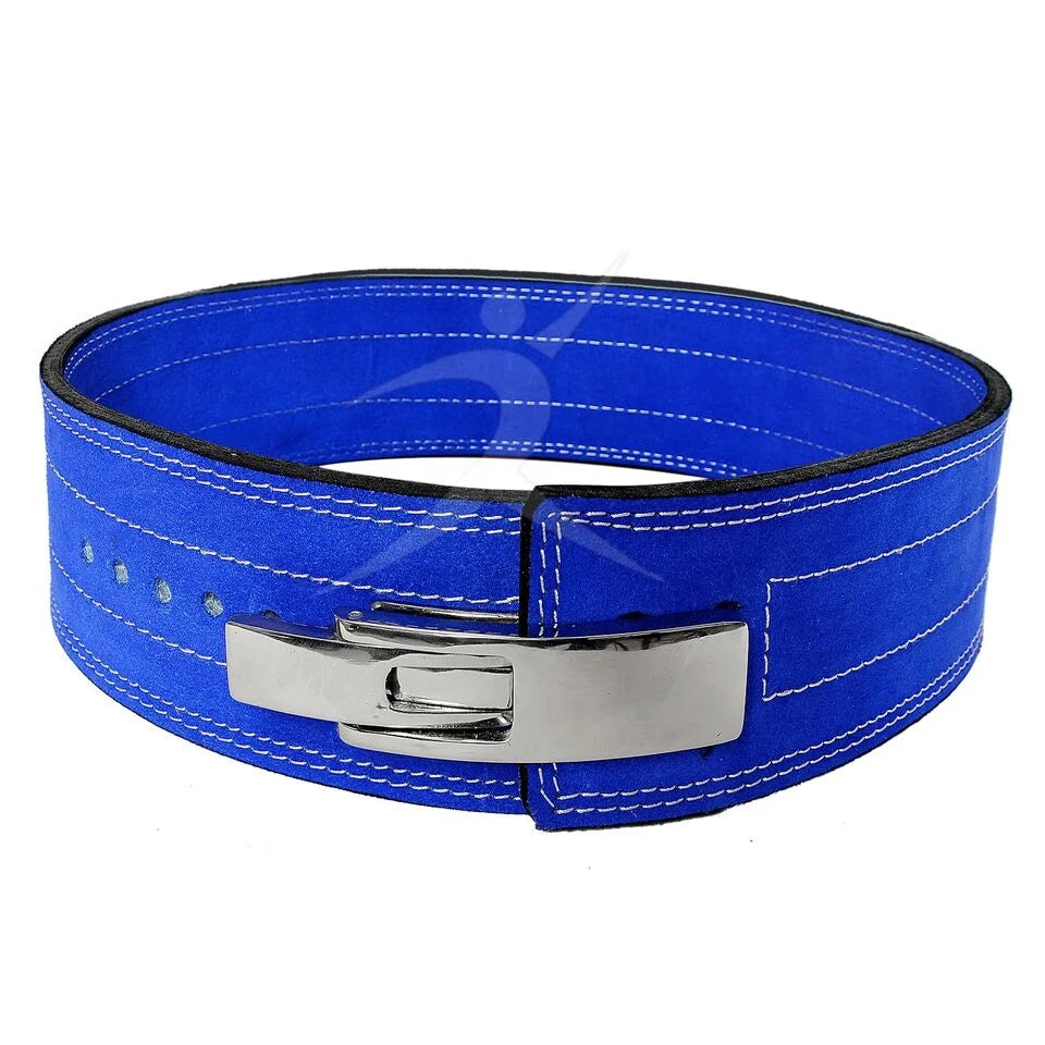 ™ Weight Power Lifting Leather Lever Pro Belt Gym Training Blue Small